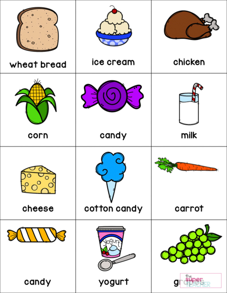 healthy foods worksheet free download