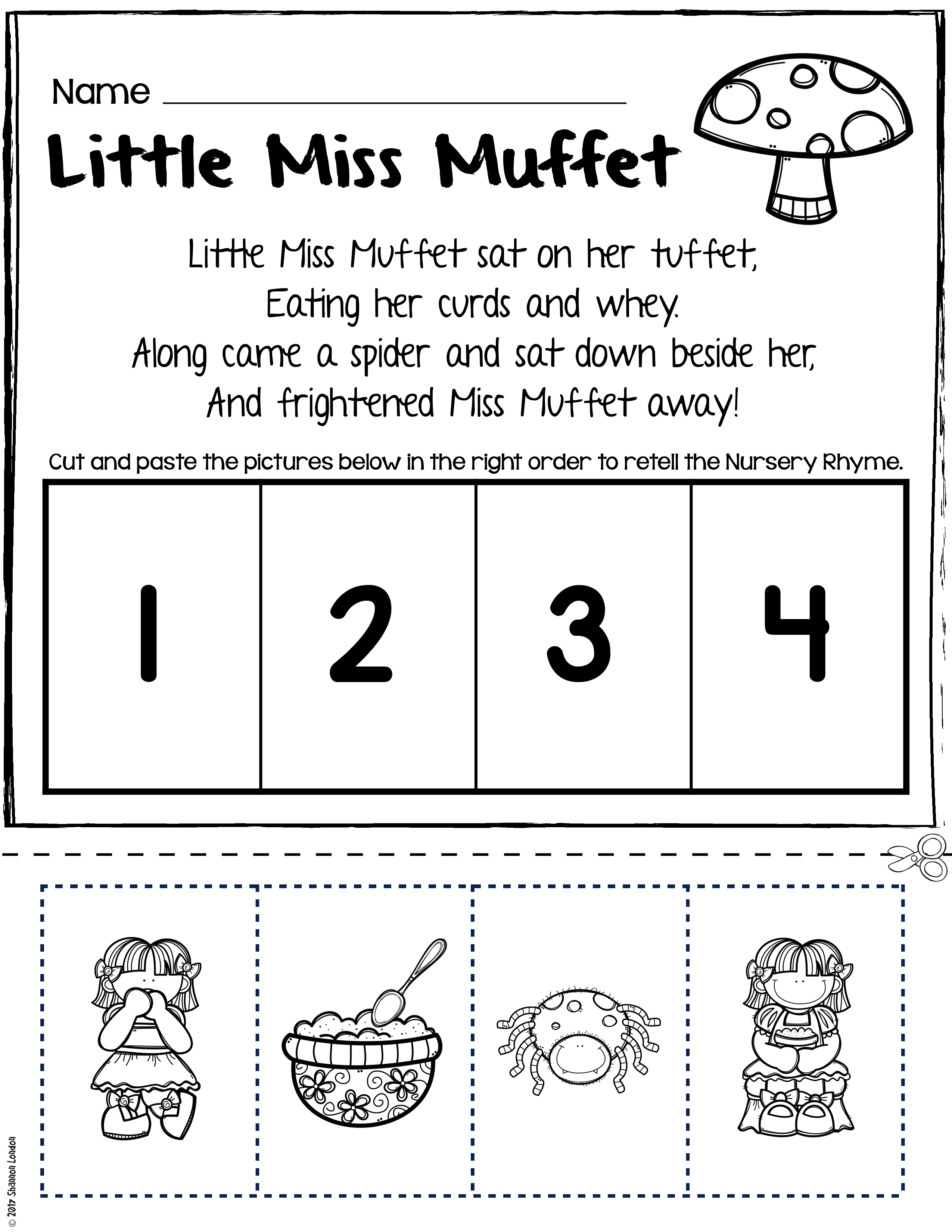 Nursery Rhymes Printables Intended For Retelling A Story Worksheet