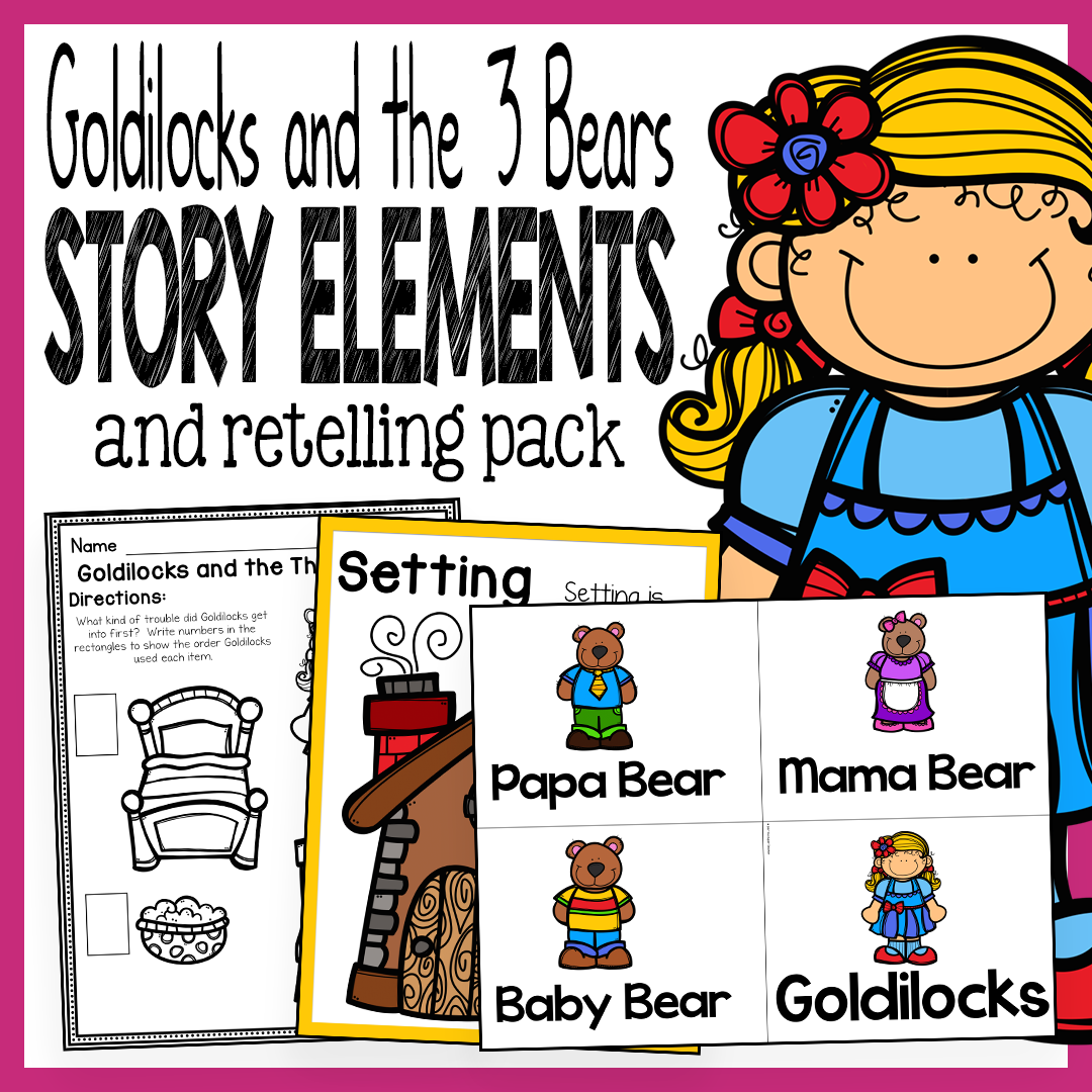 Three Little Pigs Story Elements and Story Retelling Worksheets