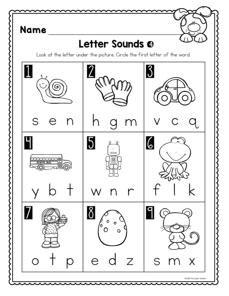 Letter Sound Worksheets – The Super Teacher