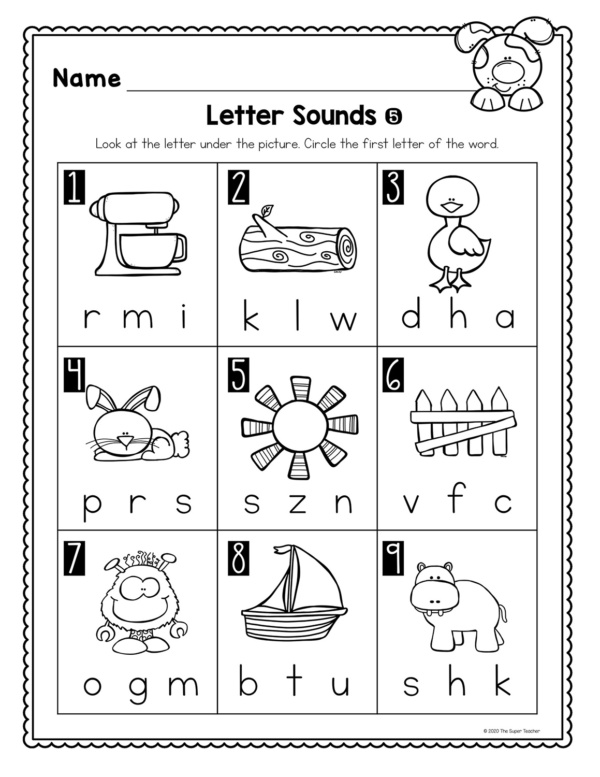 Letter Sound Worksheets